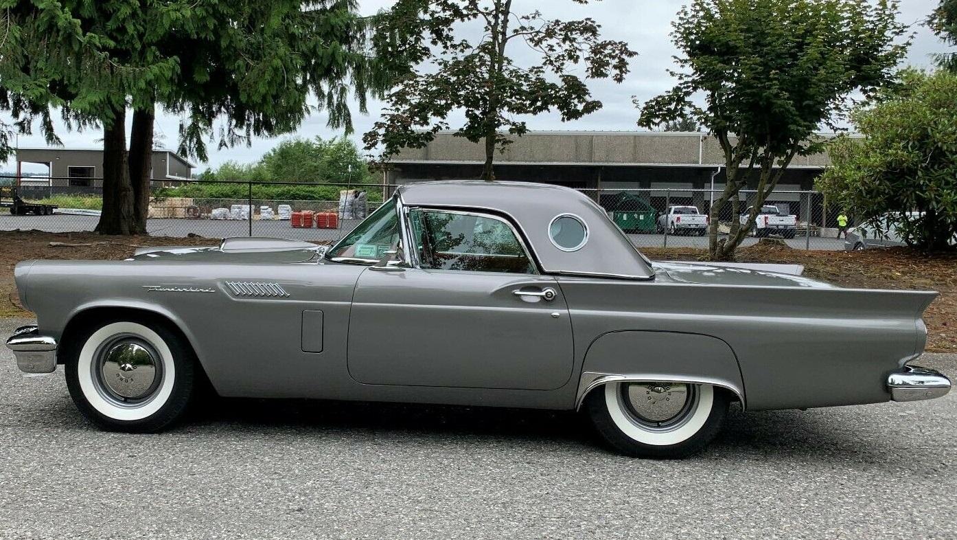 1957 ford thunderbird graphite silver color 312 e code