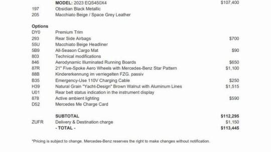2023 mercedes-benz eqs eqs 450 4matic
