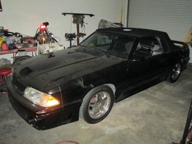 rare mustang g t 5.0 convertible (black beauty)