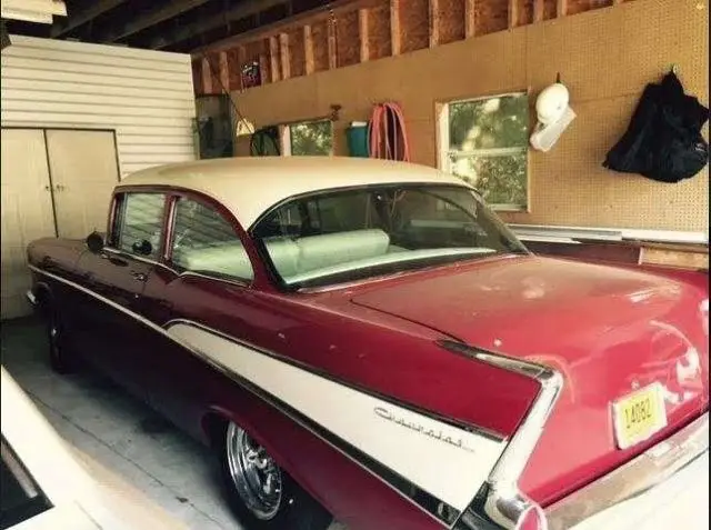 1957 chevrolet bel air brand new 350 gasoline with 250 miles automatic leather