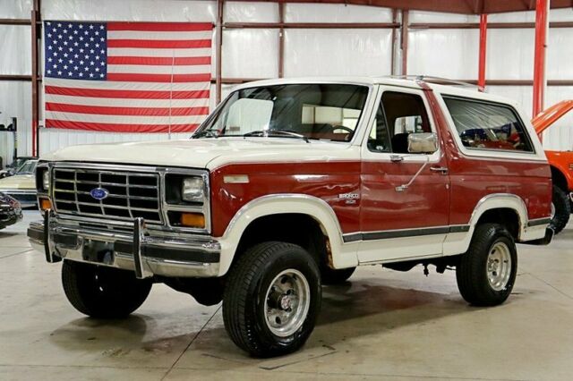 1986 ford bronco xlt 44264 miles maroon/white suv 351ci v8 automatic