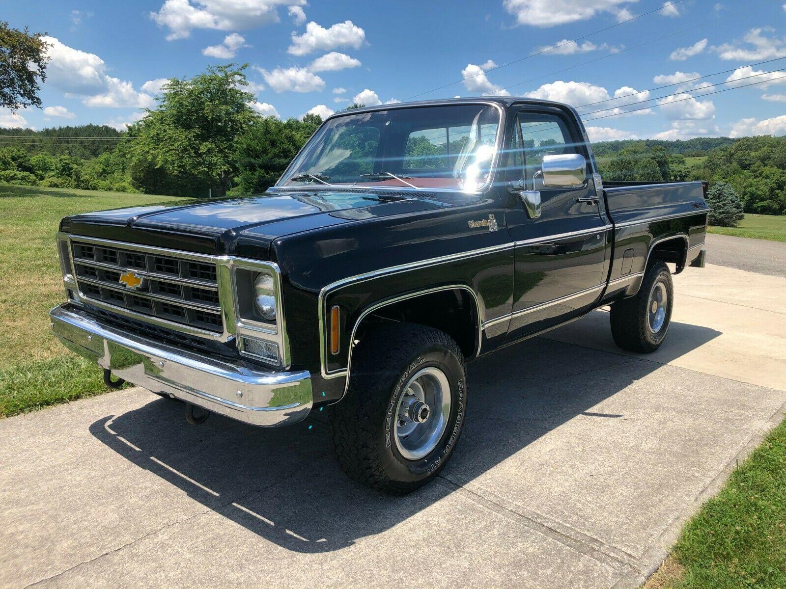 1979 chevrolet c-10 black silverado 400 k10 4x4 short bed