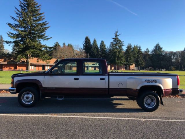 1993 chevy silverado 3500 crew-cab dually 4x4 454 rust free worldwide no reserve