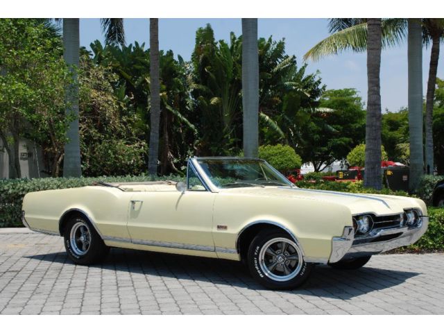 1967 oldsmobile cutlass supreme convertible saffron yellow 400cid v8 auto a/c
