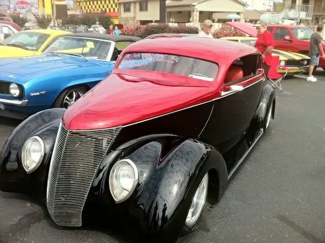 1937 ford coupe 2 door hardtop, show quality, 418ci motor, air ride, boyd wheels