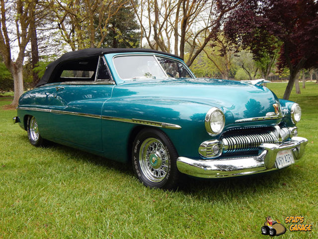 1950 mercury convertible "vry airy" resto mod ac ps pb disc gm 502 4bbl v8 9"