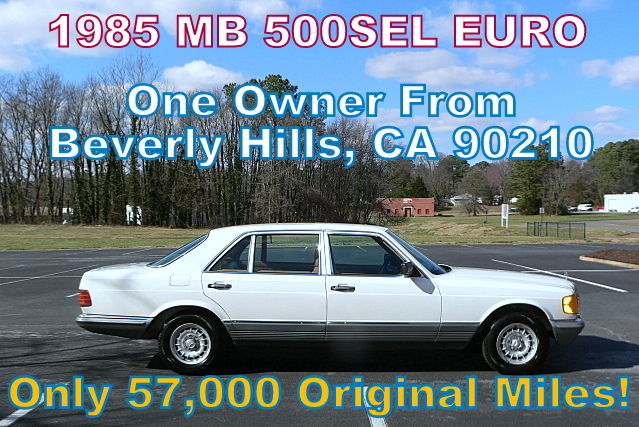 1985-1 owner from beverly hills,ca! only 57,000 miles! must see! $99 no reserve!