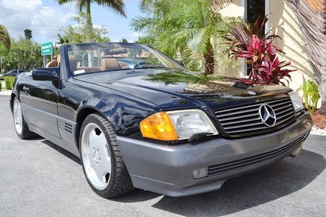 1991 mercedes 500sl convertible 48k miles brown leather just serviced
