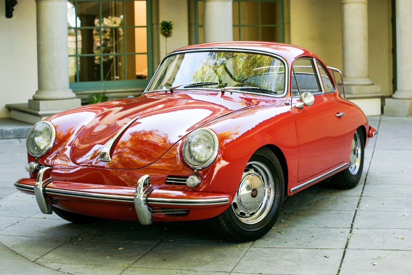 1965 porsche 356 finished in ruby red 46875 miles