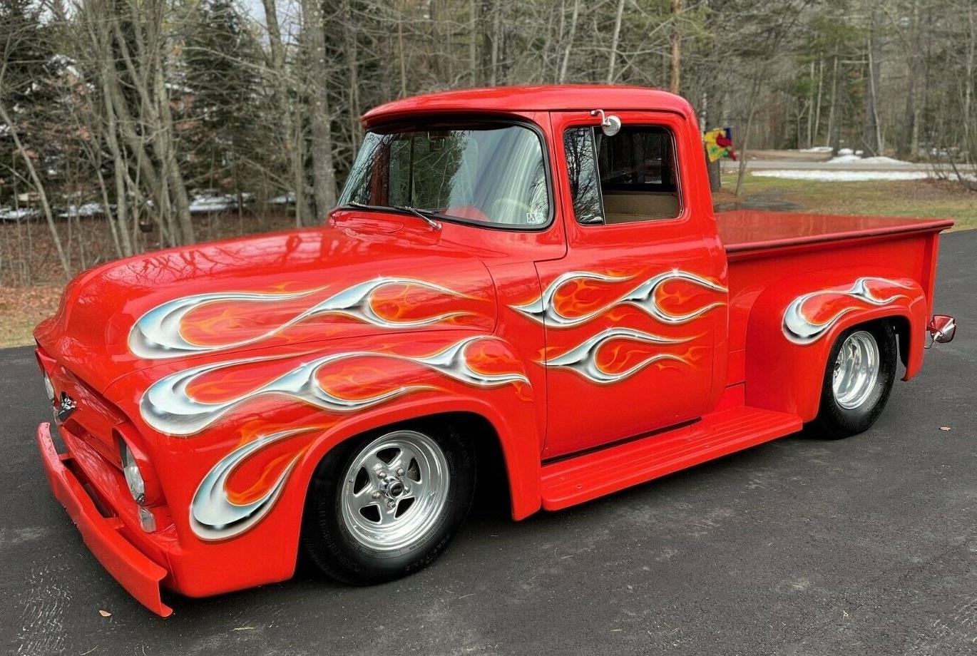 1956 ford f-100 355ci supercharged very nice build