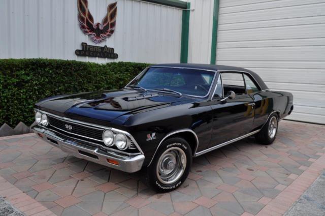 1966 chevrolet chevelle ss 396/375 4 speed fully restored black on black
