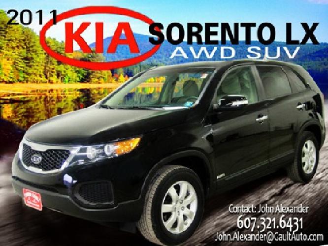 obo 2011 kia sorento lx crossover awd (4x4) suv - sophisticated ebony black in binghamton, ny