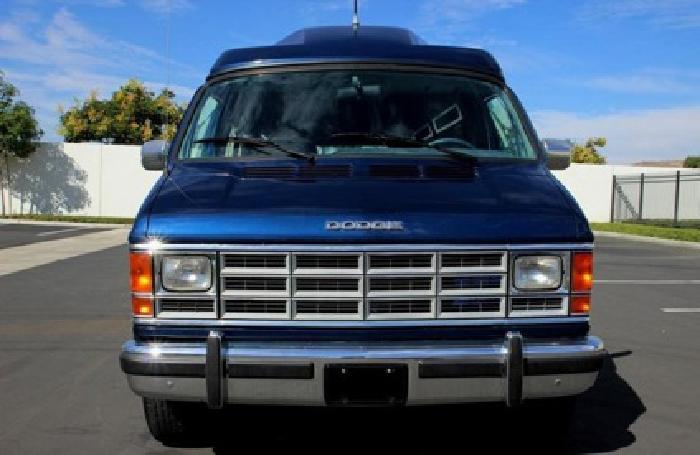 1991 dodge ram van 11,009 certified miles-b250 ext hightop conversion in rialto, ca