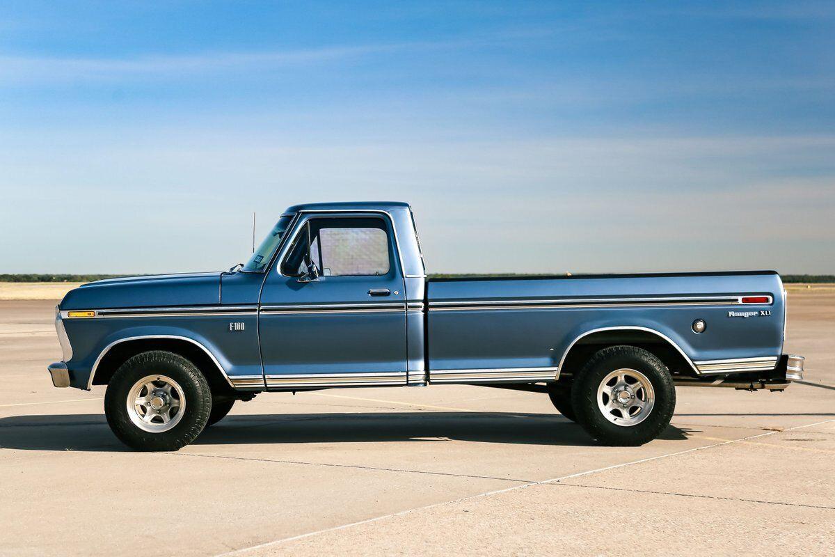 1974 ford f 100 61124 miles blue truck 360 v8 c6 automatic