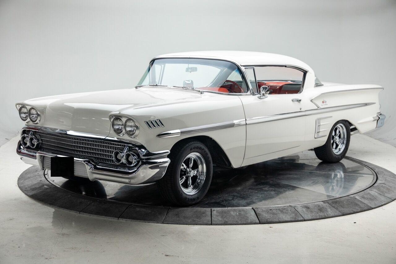 1958 chevrolet impala v8 manual 4 speed coupe off white 98866 miles
