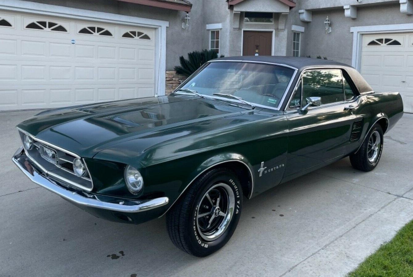 1967 ford mustang dark moss green 40363 original miles