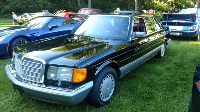 1987 mercedes 560sel show car black maroon leather spotless rare w126 560 power