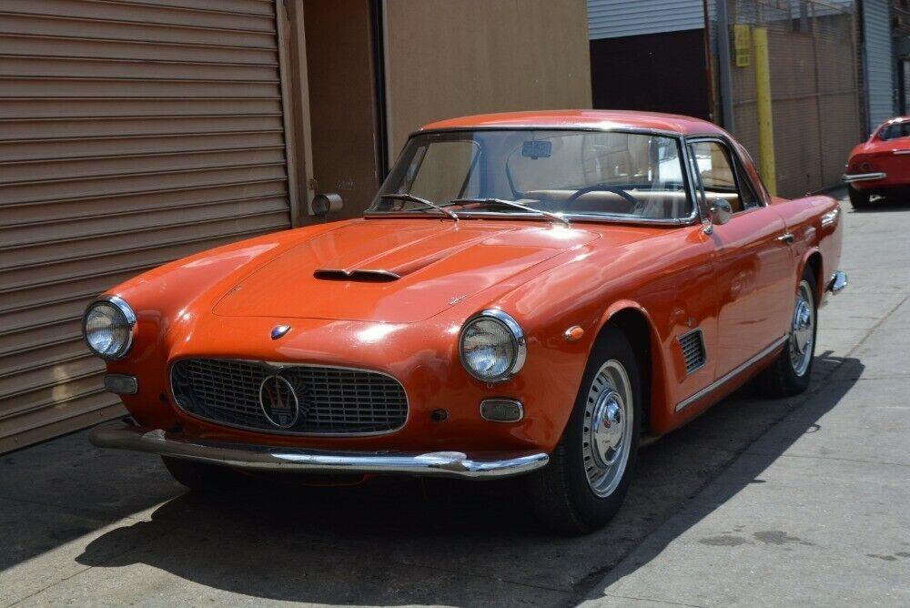 1963 maserati 3500gti red with saddle leather interior