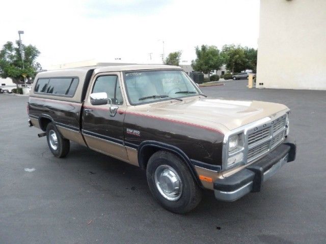 1991 dodge d250 cummins diesel just 98000 miles calif truck very rare truck
