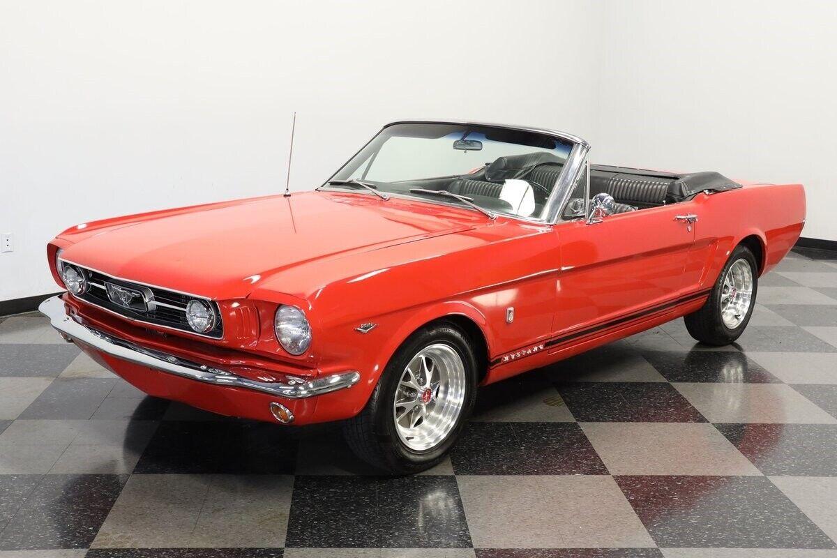 1966 ford mustang gt tribute convertible signal flare red