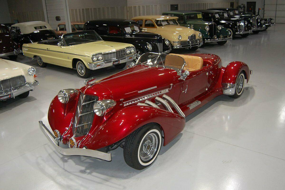 1980 auburn boattail speedster replica cherry red 350 v8 345 miles