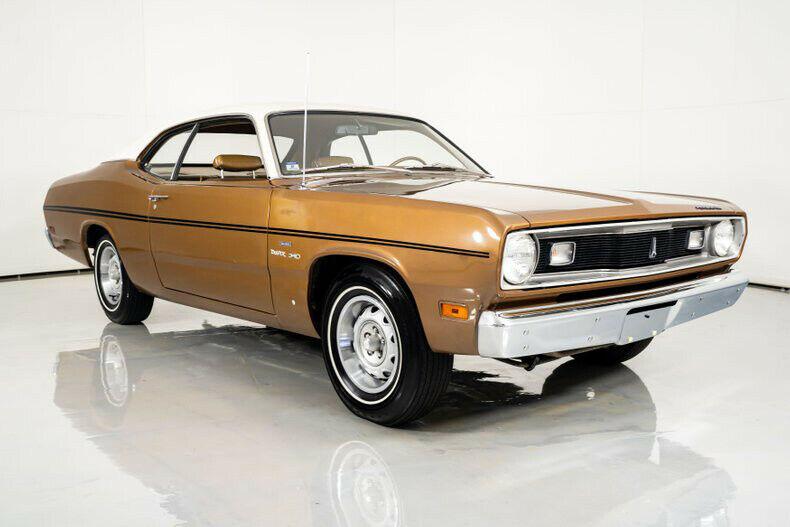 1970 plymouth duster dark tan metallic 54250 miles 3 speed automatic