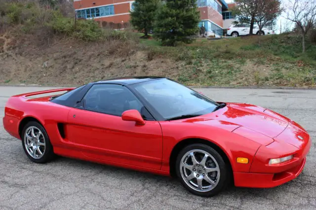 1992 acura nsx 5-spd 3.0 dohc v6 8000 redline clean carfax 91k miles leather int