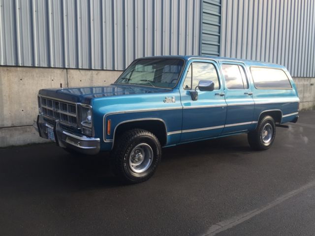 1979 gmc suburban 4x4 sierra classic 1-owner 86k original miles all stock chevy