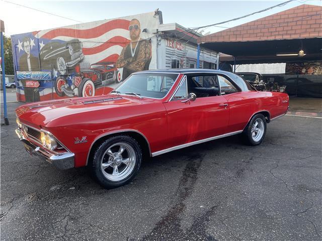 1966 chevrolet chevelle ss red with black interior 34552 miles