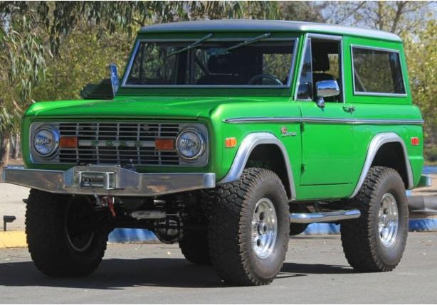 1974 ford bronco custom restored manual green