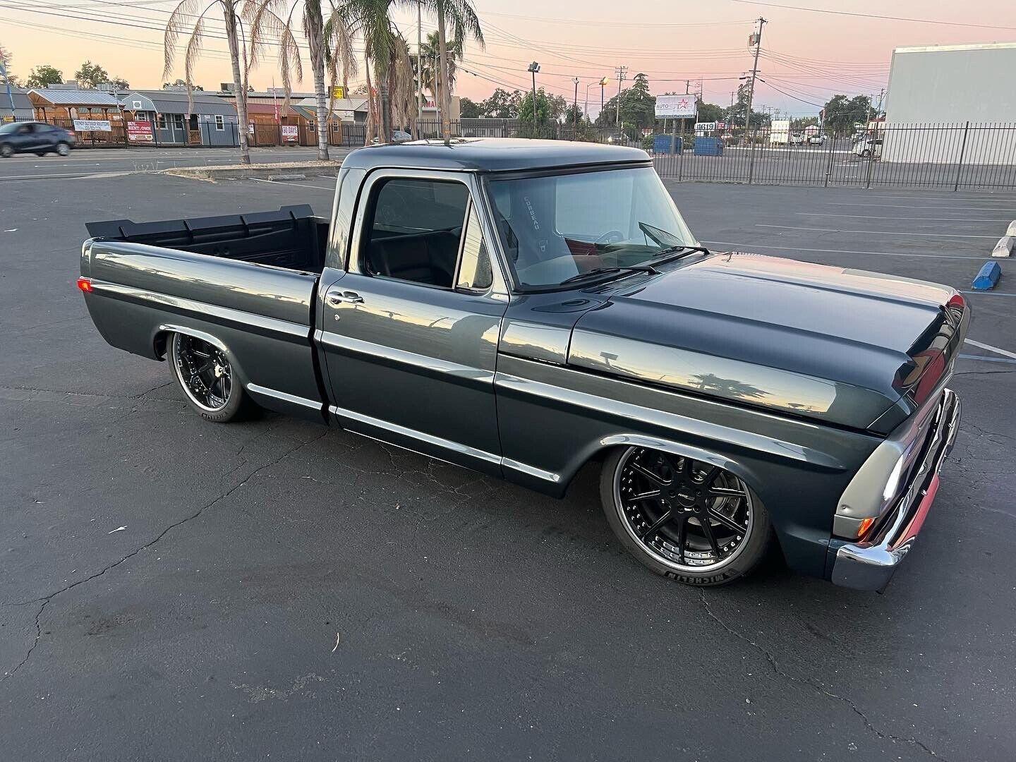 1969 ford f 100 2 coyote restomod shadow gray metallic paint