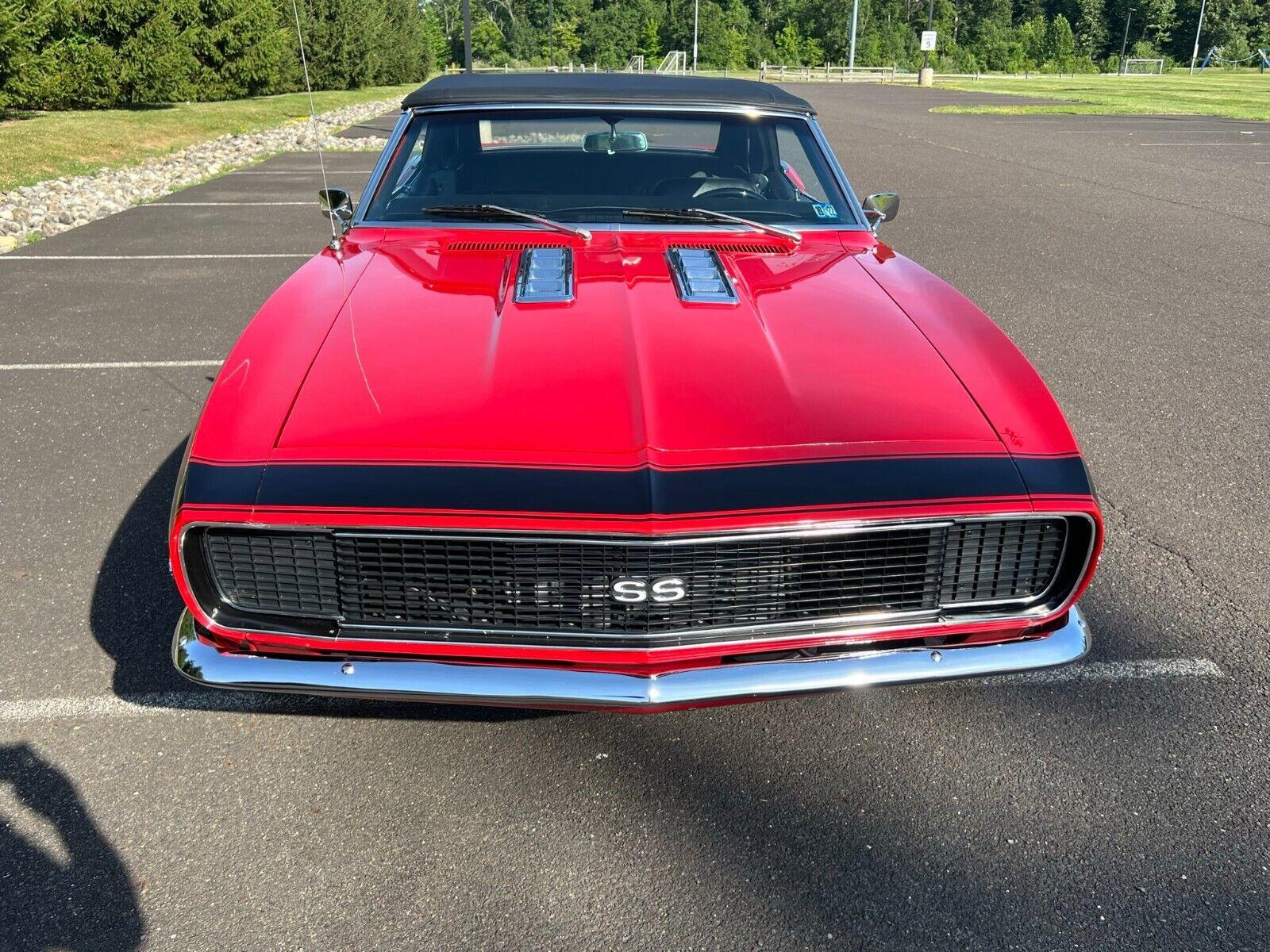 1968 chevrolet camaro red convertible 300 miles on new build