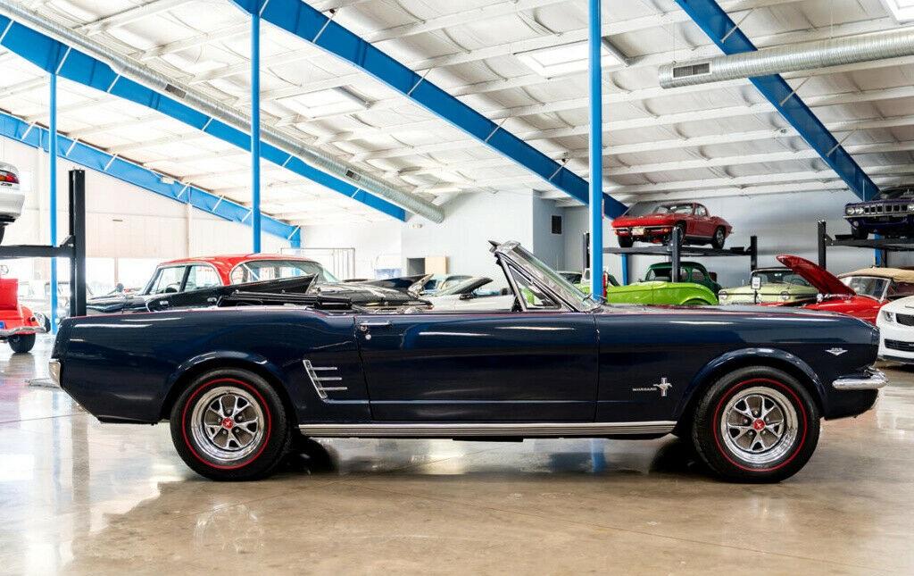 1966 ford mustang 2dr convertible blue manual 90760 miles