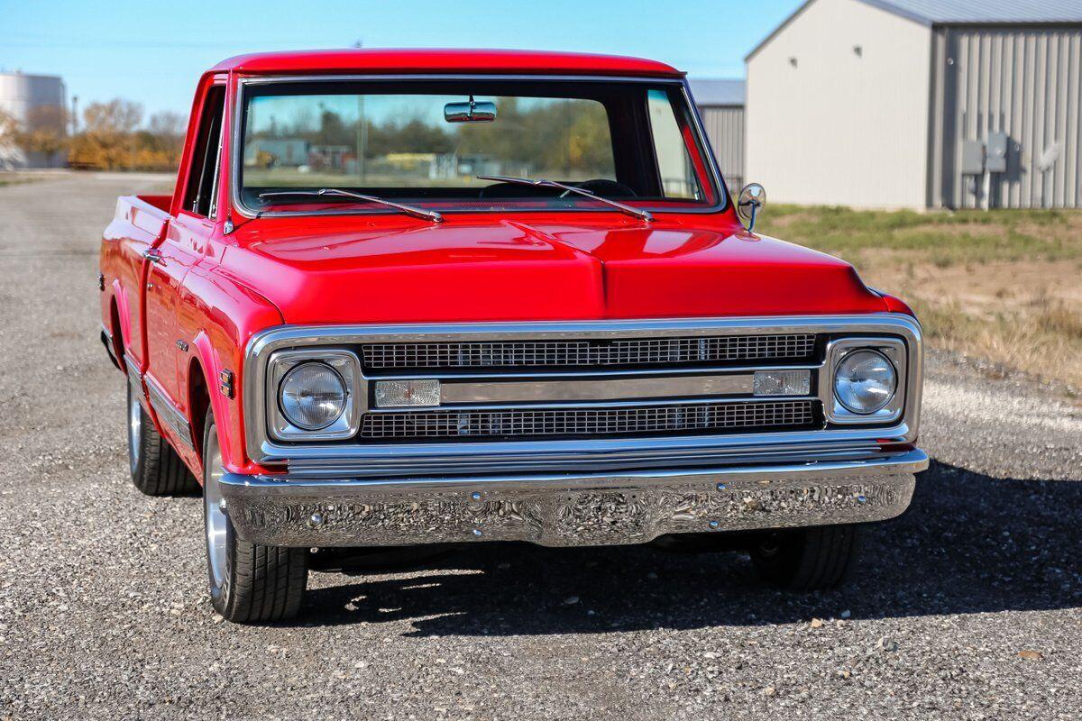 1969 chevrolet c 10 swb 78710 miles red truck 350ci v8 manual