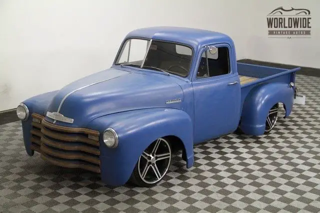 1952 blue fuel injected v6. disc brakes, custom rat rod!