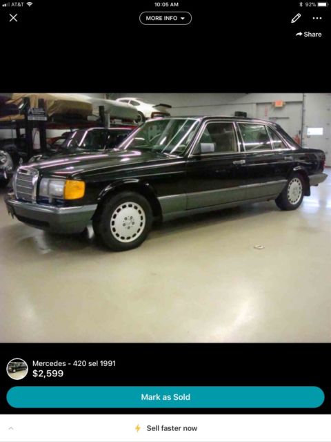 mercedes-benz sl class 1991 sedan luxury over 100;000 miles no rust