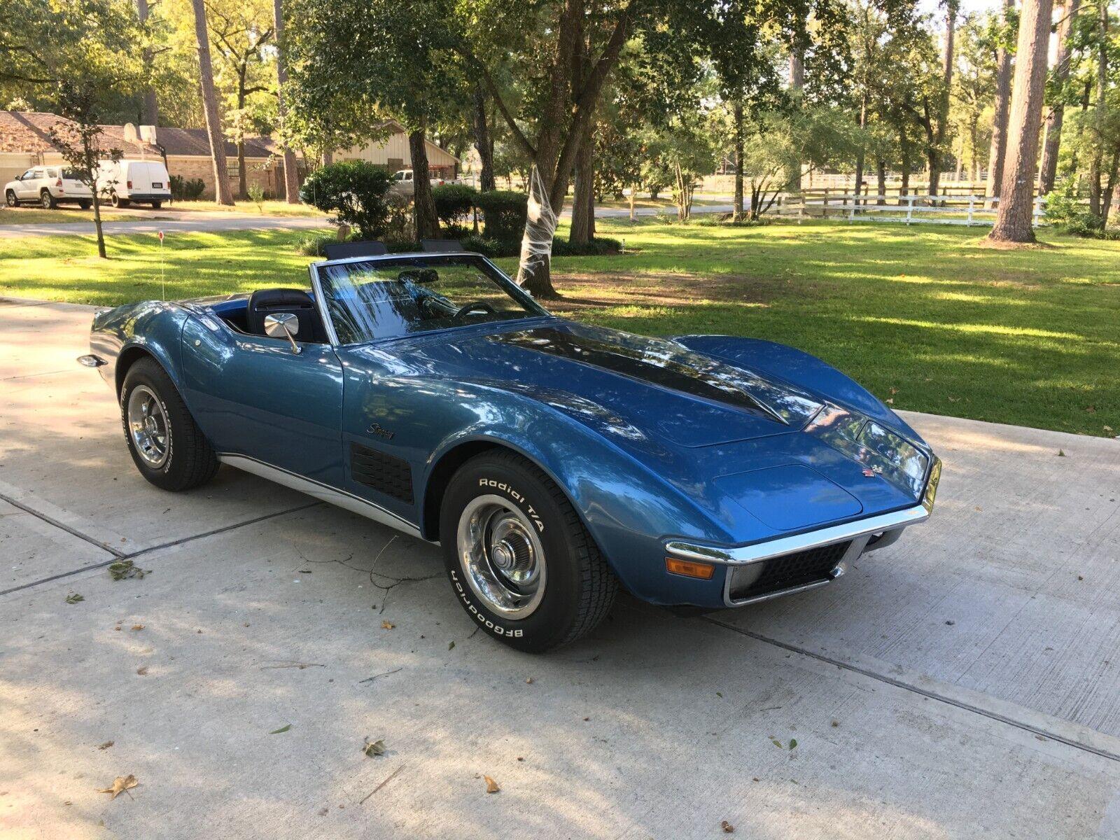 1971 chevrolet corvette beautiful blue paint 57000 miles