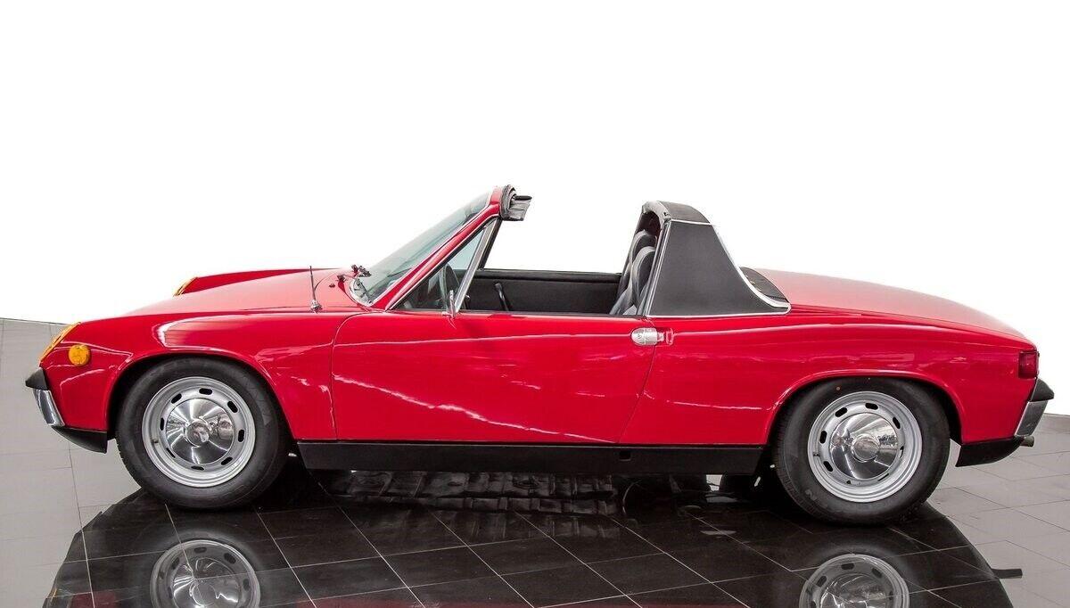 1972 porsche 914 targa convertible bahia red over new black vinyl