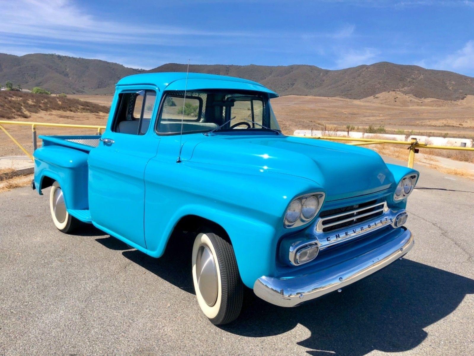 1958 chevrolet apache step side c10 pickup truck