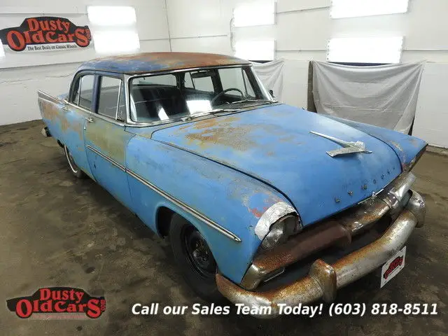 1956 blue good project or parts, running i6 2 spd auto!