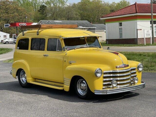 1952 chevrolet suburban 3100 restomod clam shell tailgate