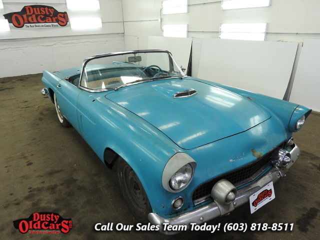 1956 blue project car 312v8 3spd auto body interior fair!