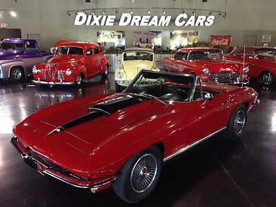 1967 corvette 427 big block muncie 4 speed ps 4w-pdisc 2 tops sting ray roadster