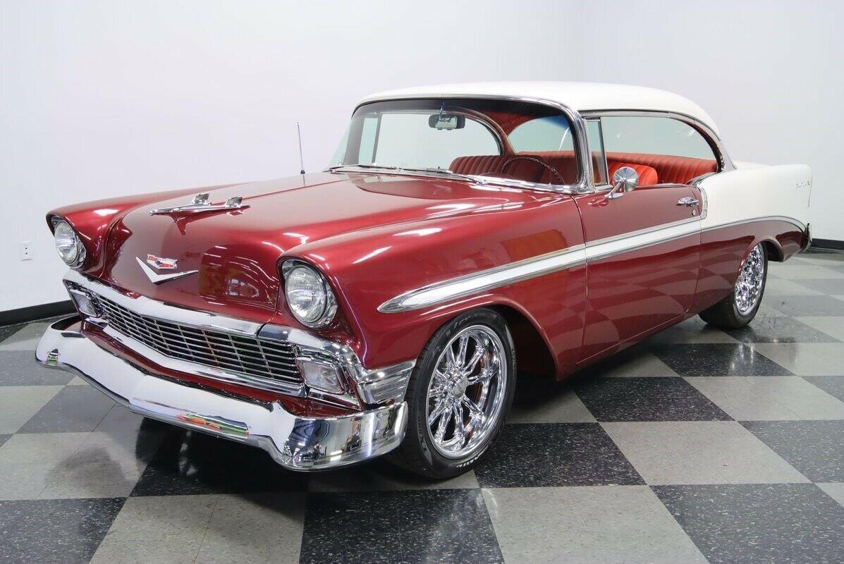 1956 chevrolet bel air/150/210 hard top 350 v8 700r4 p/s p/b cold a/c digital gauge