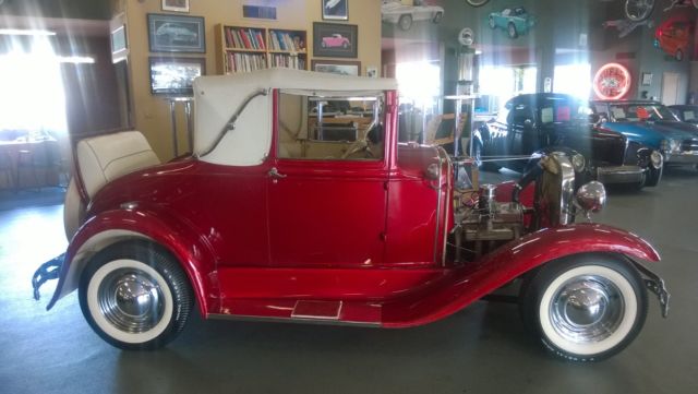 1931 ford cabriolet 50's original socal custom show car candy apple red