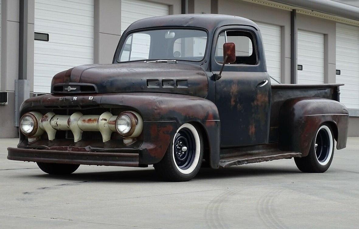 1952 ford truck 355 v8 700r4 automatic patina blue