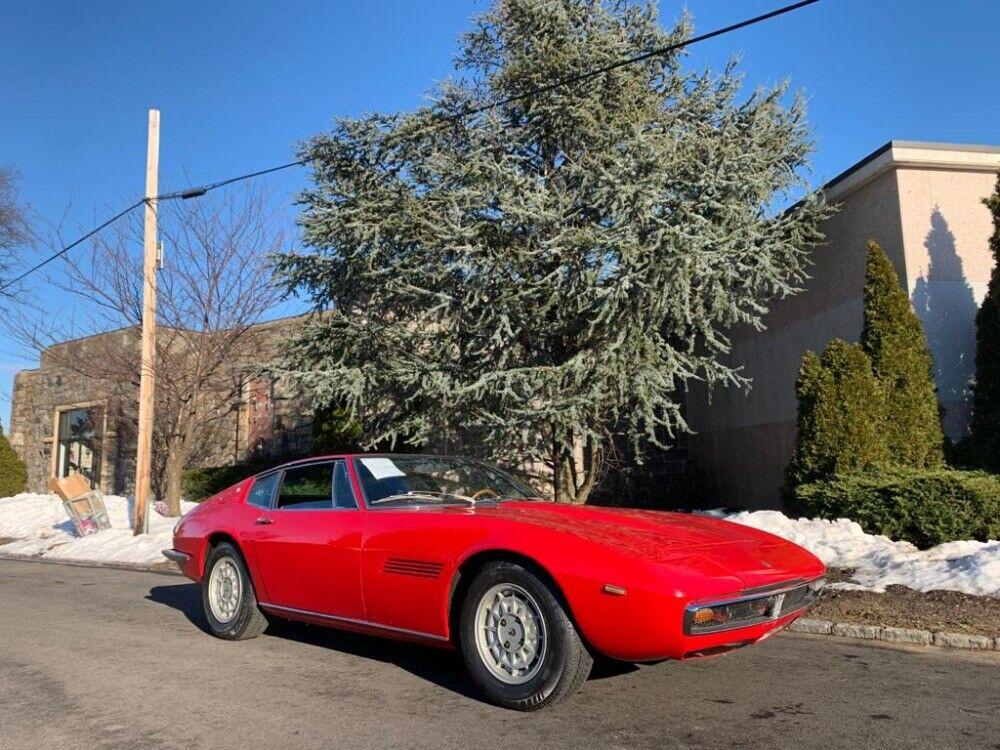 1969 maserati ghibli 4 7 coupe red with black leather interior