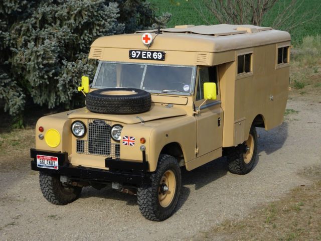 1966 land rover series 2a 109 (not defender) military army ambulance camper