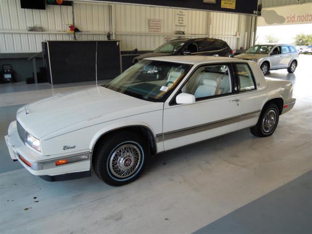 1987 cadillac eldorado biarritz 71k classic white cold a/c rare ...no reserve!