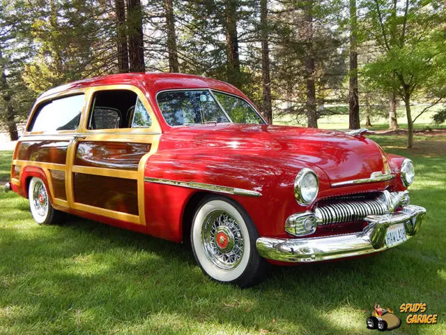 1950 mercury woody wagon "hawlash" resto mod ac ps pb disc gm 350 ram jet tpi